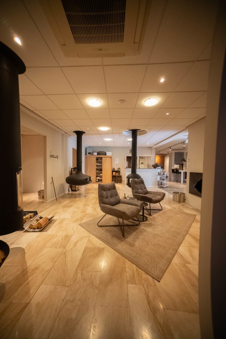 Loungehoek in de showroom